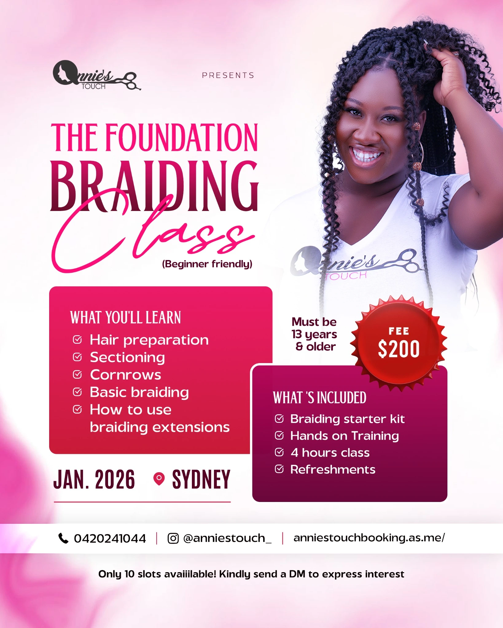 Foundation Braiding Class campaign variation