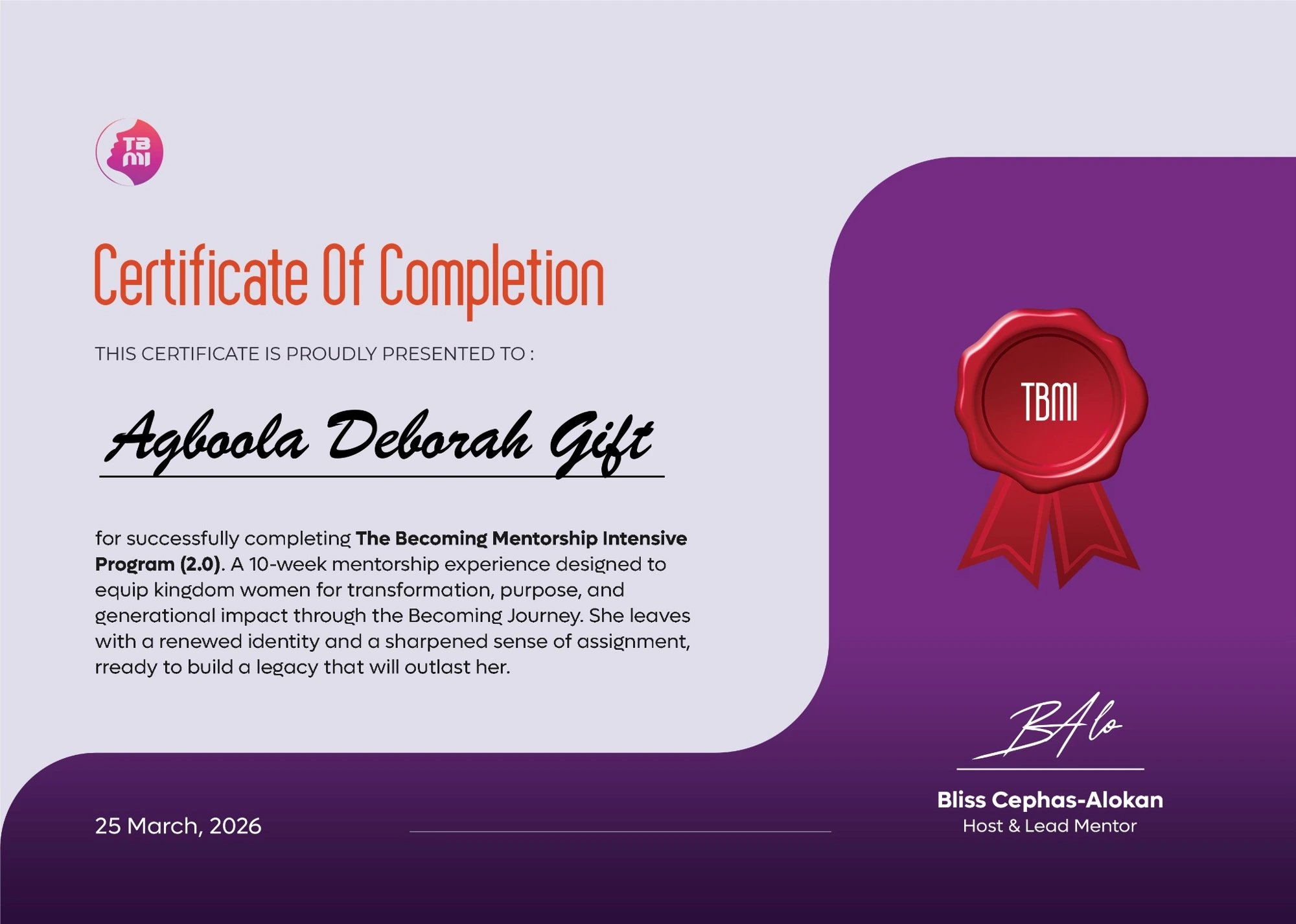 Becoming / Events & Certificates supporting artwork