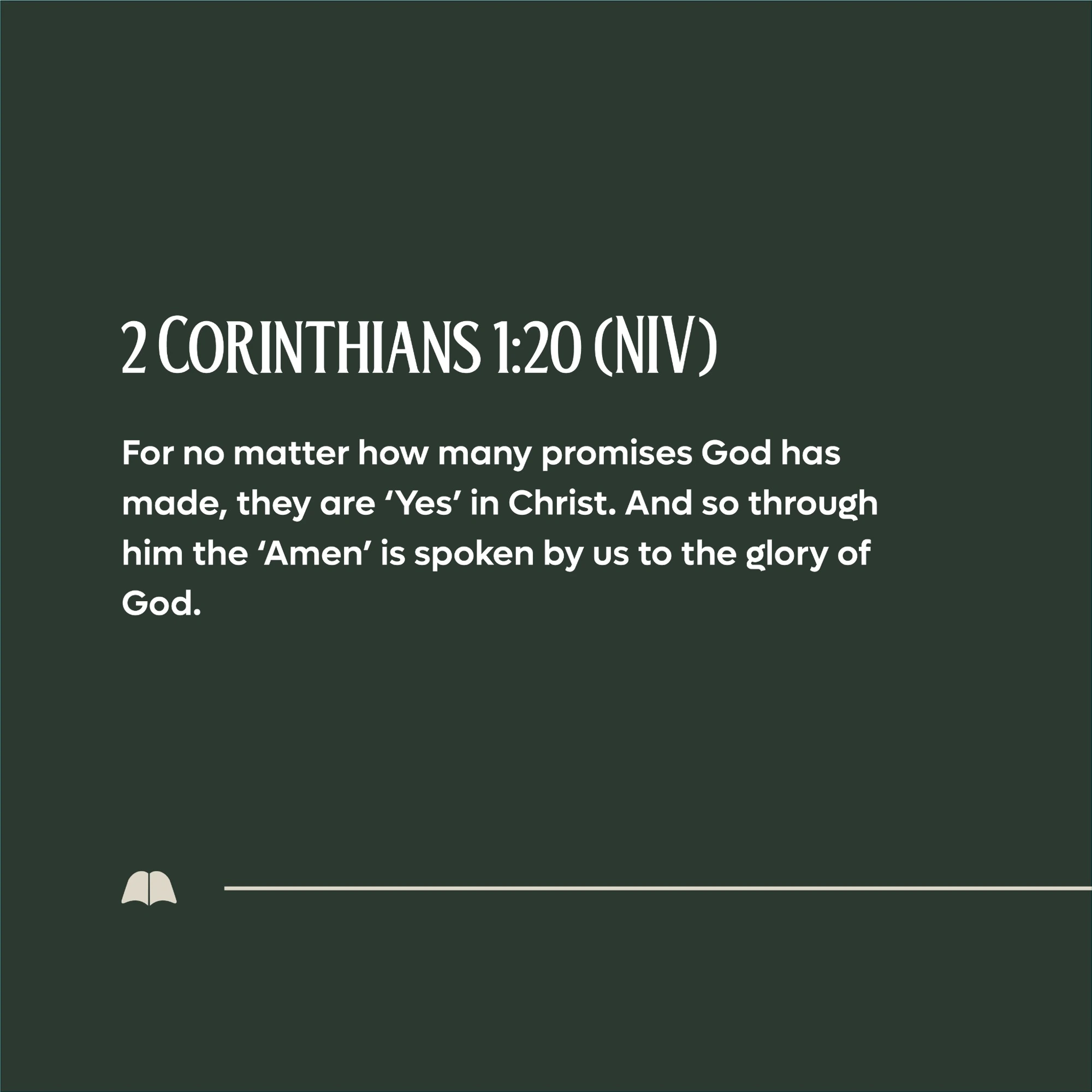 Scripture graphic — 2 Corinthians 1:20