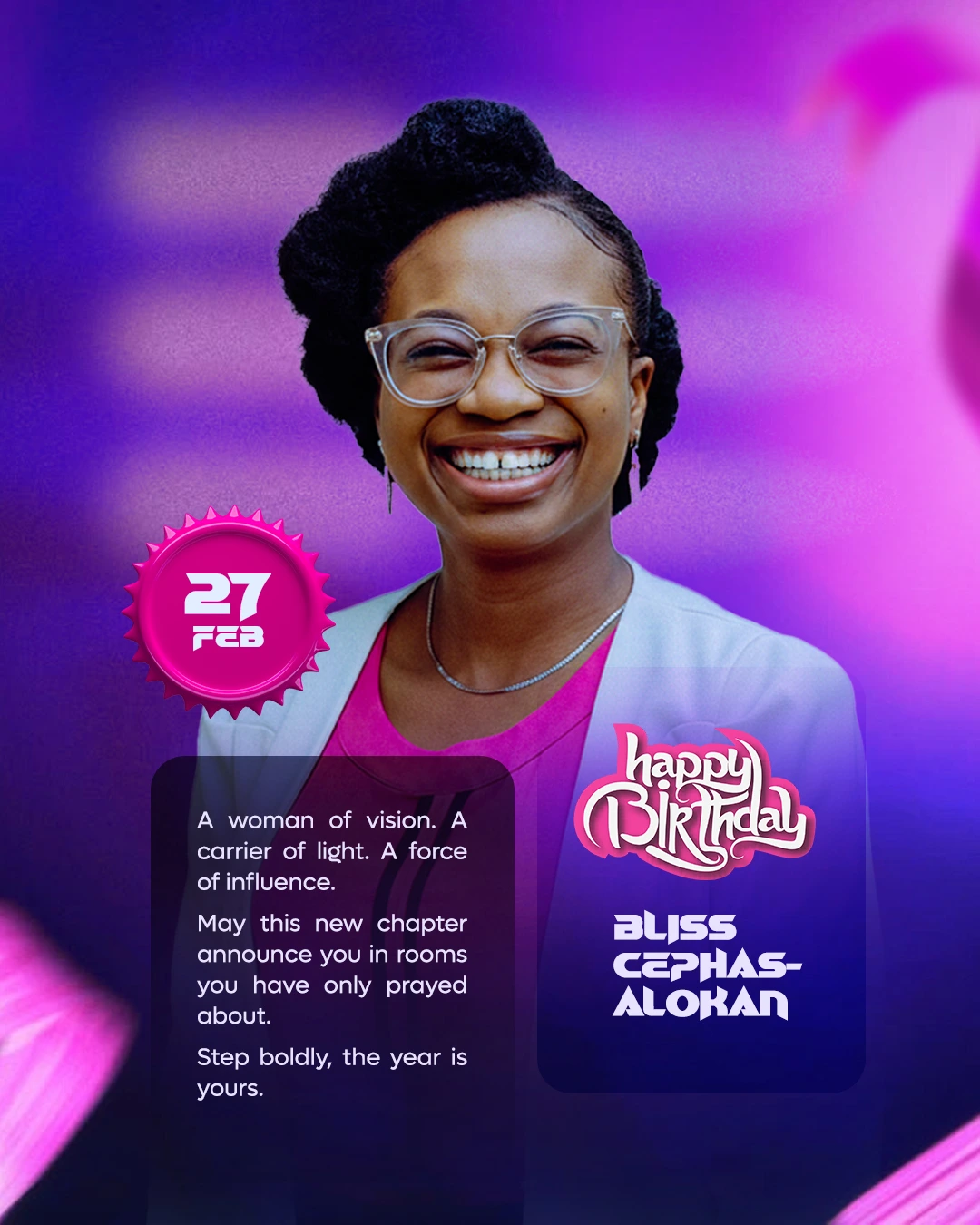 Bliss Cephas-Alokan birthday artwork