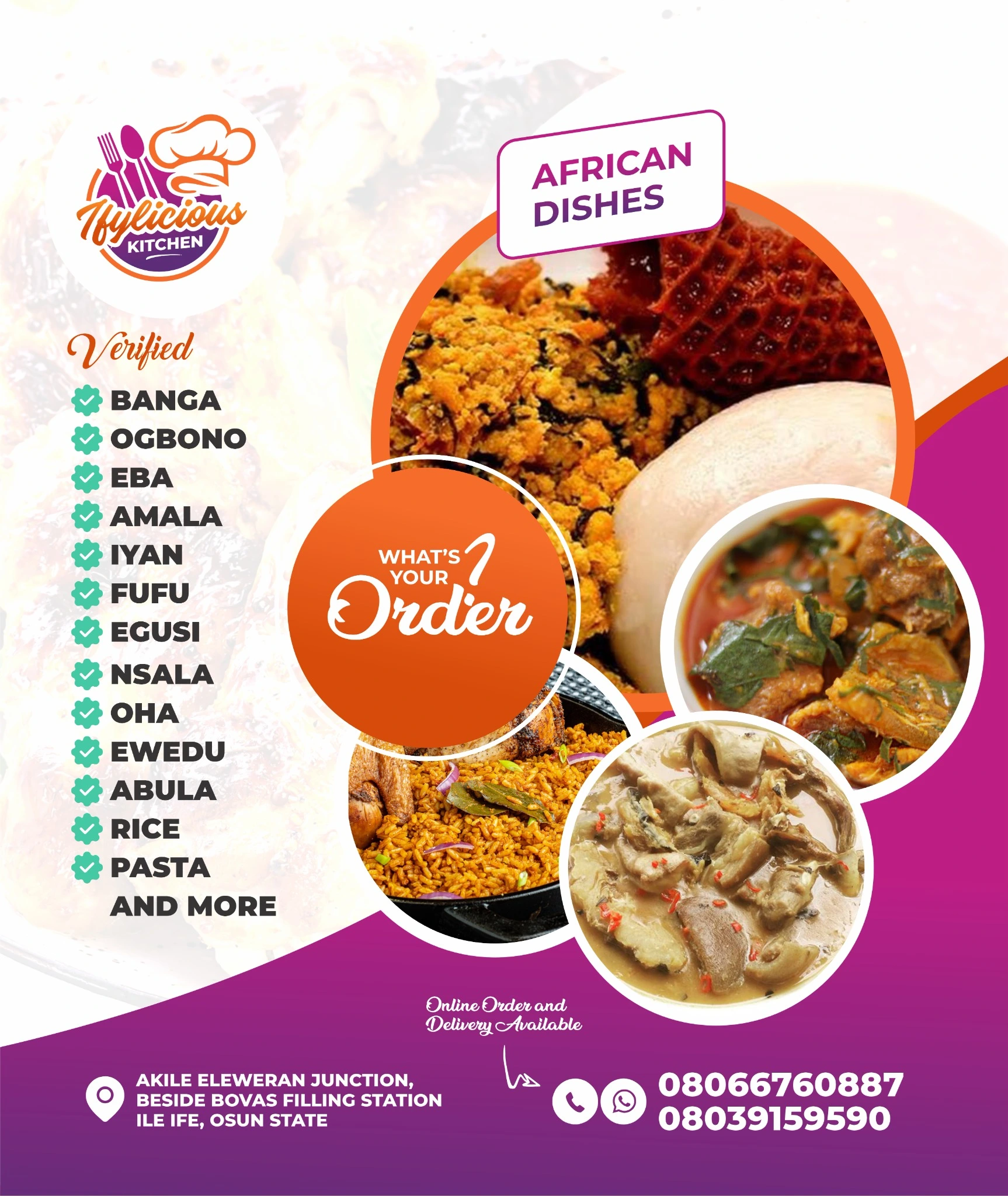 African dishes promotional flyer